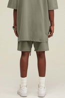 Heavyweight Relaxed Fit Shorts - Grayish Green