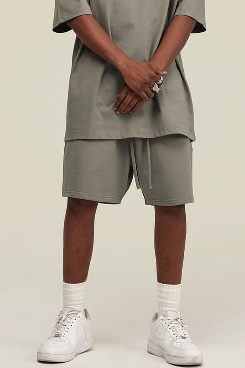 Heavyweight Relaxed Fit Shorts - Grayish Green