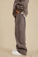 Ultra-Heavyweight Washed Straight-Leg Sweatpants - Coffee
