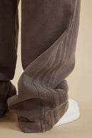 Ultra-Heavyweight Washed Straight-Leg Sweatpants - Coffee