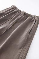 Ultra-Heavyweight Washed Straight-Leg Sweatpants - Coffee
