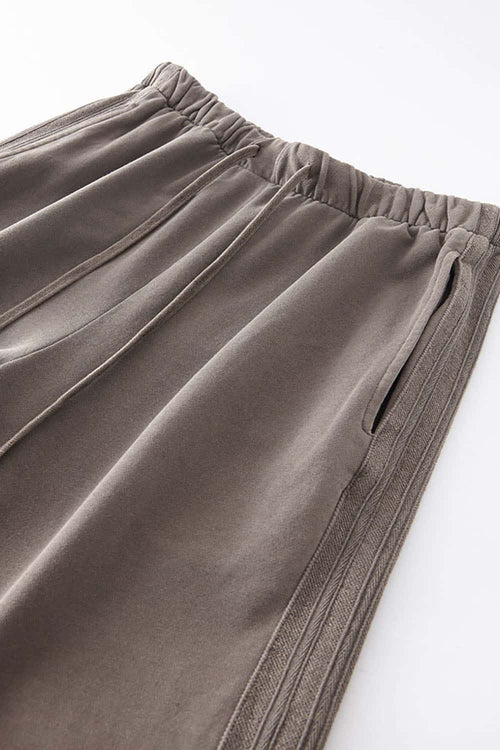 Ultra-Heavyweight Washed Straight-Leg Sweatpants - Coffee