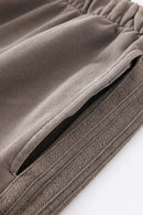 Ultra-Heavyweight Washed Straight-Leg Sweatpants - Coffee