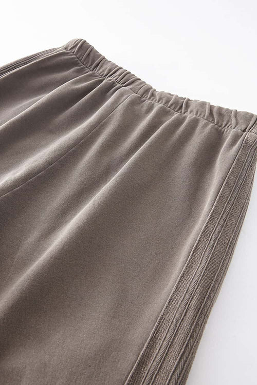 Ultra-Heavyweight Washed Straight-Leg Sweatpants - Coffee