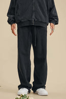 Ultra-Heavyweight Washed Straight-Leg Sweatpants - Fried Snowflakes