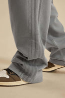 Ultra-Heavyweight Washed Straight-Leg Sweatpants - Medium Gray