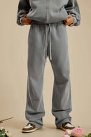 Ultra-Heavyweight Washed Straight-Leg Sweatpants - Medium Gray