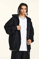 Heavyweight Fleece Full-Zip Hoodie - Black