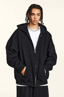 Heavyweight Fleece Full-Zip Hoodie - Black