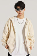 Heavyweight Fleece Full-Zip Hoodie - Cream Apricot