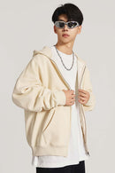 Heavyweight Fleece Full-Zip Hoodie - Cream Apricot