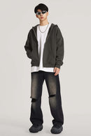Heavyweight Fleece Full-Zip Hoodie - Dark Gray