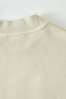 Washed Fleece Mock-Neck Sweatshirt - Gray Apricot