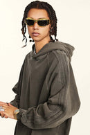 Men's Heavyweight Washed Pullover Hoodie - Coffee