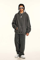 Men's Heavyweight Washed Pullover Hoodie - Dark Gray