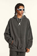 Men's Heavyweight Washed Pullover Hoodie - Dark Gray