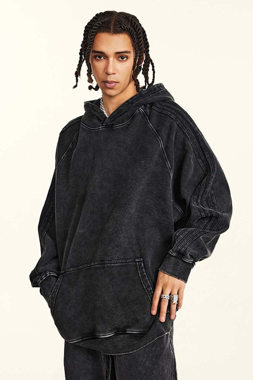 Men's Heavyweight Washed Pullover Hoodie - Fried Snowflakes