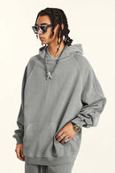 Men's Heavyweight Washed Pullover Hoodie - Medium Gray