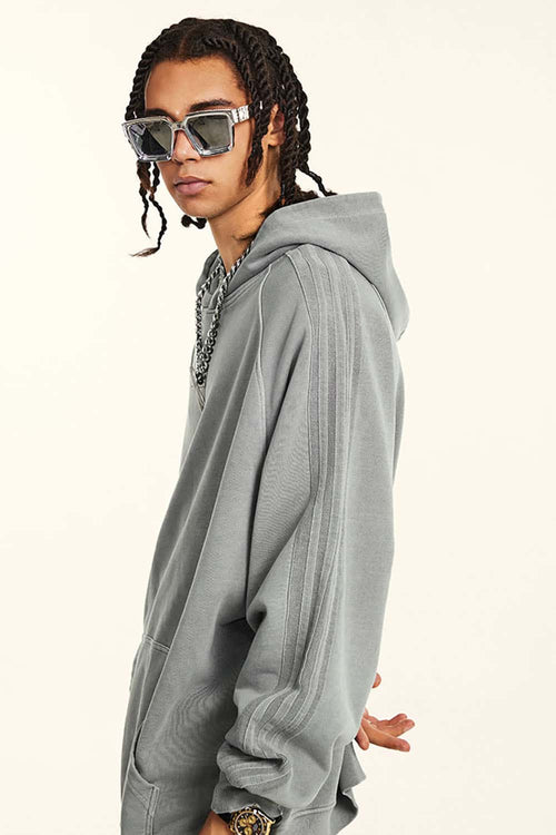 Men's Heavyweight Washed Pullover Hoodie - Medium Gray