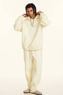 Vintage Relaxed Streetwear Hoodie - Cream Apricot