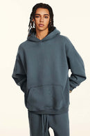 Vintage Relaxed Streetwear Hoodie - Haze Blue