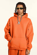 Vintage Relaxed Streetwear Hoodie - Orange