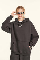 Vintage Relaxed Streetwear Hoodie - Plum Purple