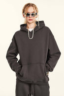 Vintage Relaxed Streetwear Hoodie - Plum Purple