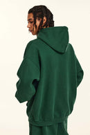 Vintage Relaxed Streetwear Hoodie - Rainforest Green