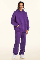 Vintage Relaxed Streetwear Hoodie - Royal Plum
