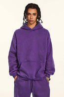 Vintage Relaxed Streetwear Hoodie - Royal Plum