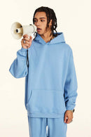 Vintage Relaxed Streetwear Hoodie - Smalt