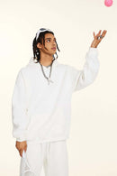 Vintage Relaxed Streetwear Hoodie - White