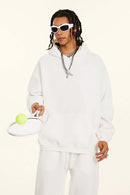 Vintage Relaxed Streetwear Hoodie - White