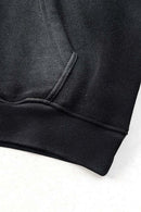 Relaxed Washed Graphic Hoodie - Black
