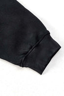 Relaxed Washed Graphic Hoodie - Black
