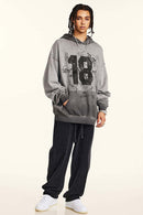 Heavyweight Vintage Graphic Hoodie - Dark Gray
