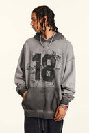 Heavyweight Vintage Graphic Hoodie - Dark Gray