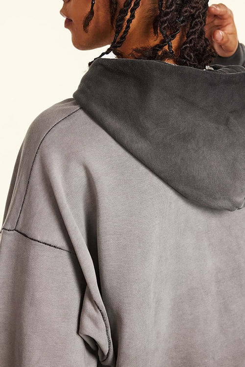 Heavyweight Vintage Graphic Hoodie - Dark Gray