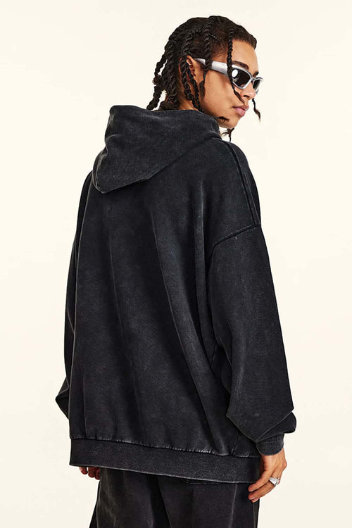 Heavyweight Vintage Graphic Hoodie - Vintage Black