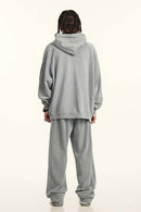 Heavyweight Vintage Washed Graphic Hoodie - Medium Gray