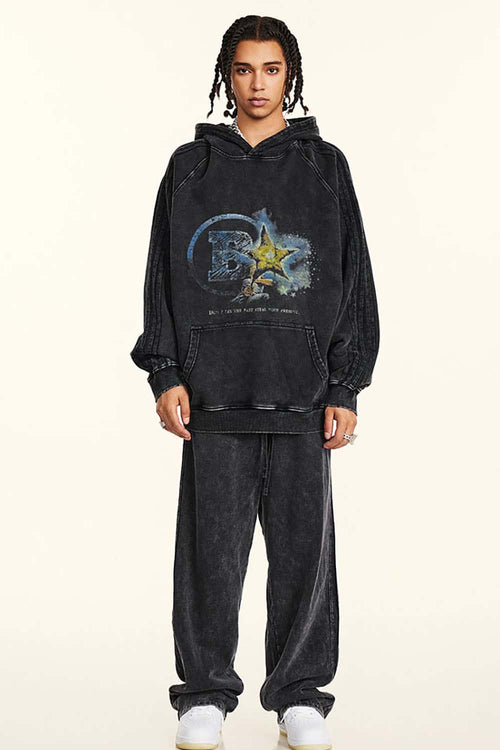 Heavyweight Washed Vintage Hoodie - Fried Snowflakes
