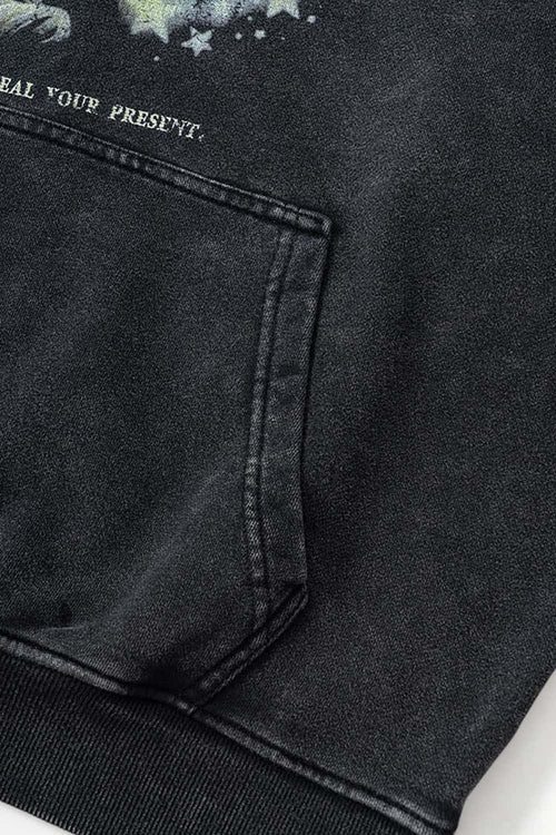 Heavyweight Washed Vintage Hoodie - Fried Snowflakes