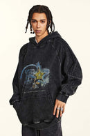 Heavyweight Washed Vintage Hoodie - Fried Snowflakes