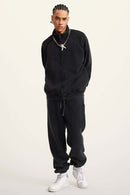 Heavyweight Vintage Washed Fleece Jacket - Black