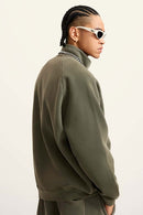 Heavyweight Vintage Washed Fleece Jacket - Coffee