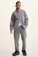 Heavyweight Vintage Washed Fleece Jacket - Medium Gray