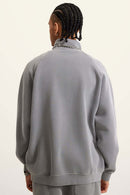 Heavyweight Vintage Washed Fleece Jacket - Medium Gray
