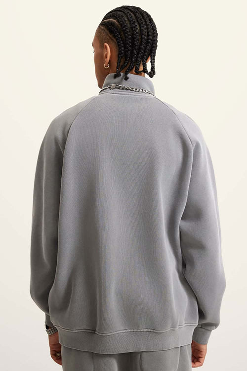 Heavyweight Vintage Washed Fleece Jacket - Medium Gray