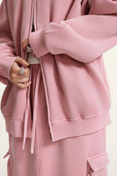 Heavyweight Vintage Washed Fleece Jacket - Rose Pink